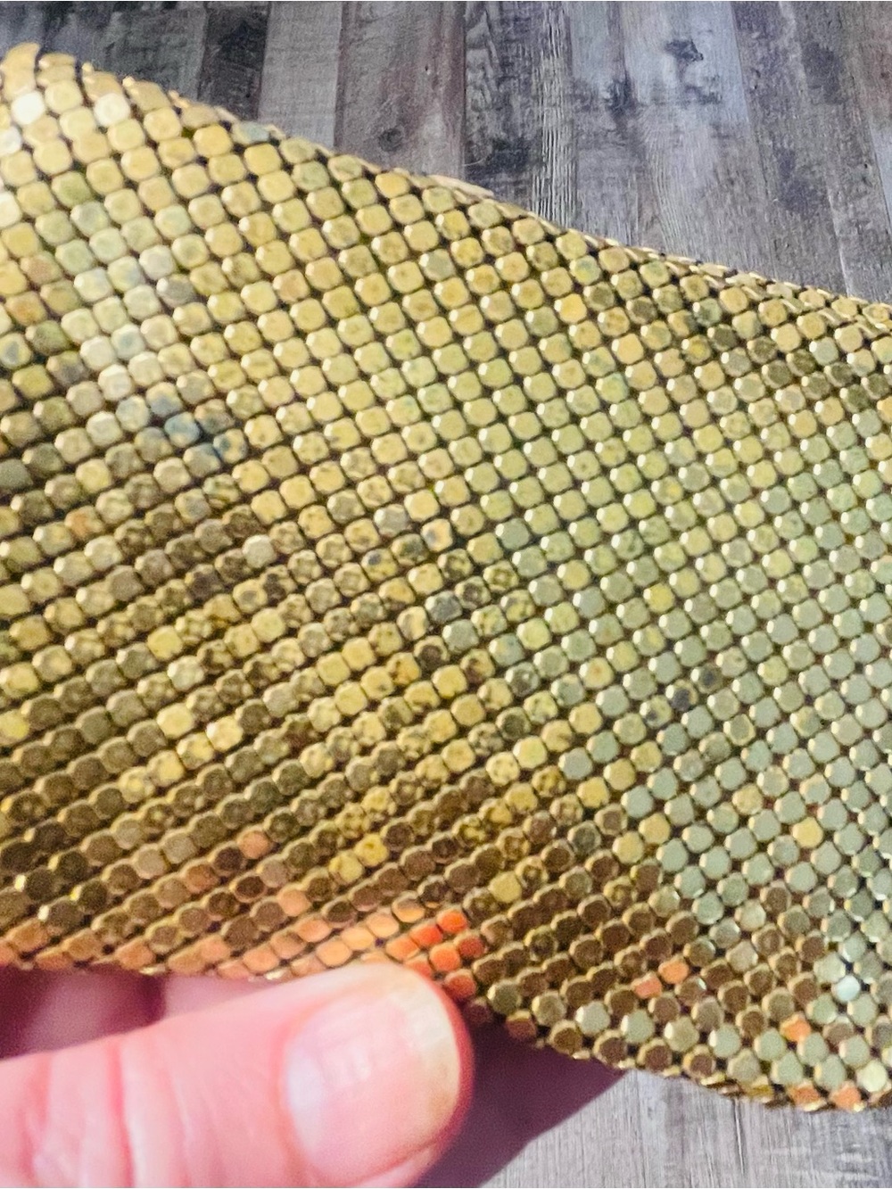 Vintage gold mesh Whiting and Davis Gold Mesh Bifold Wallet